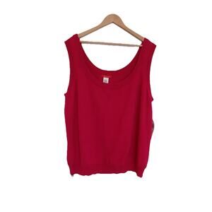 AK Anne Klein fuchsia tank top knit top sleeveless size 2X NWT